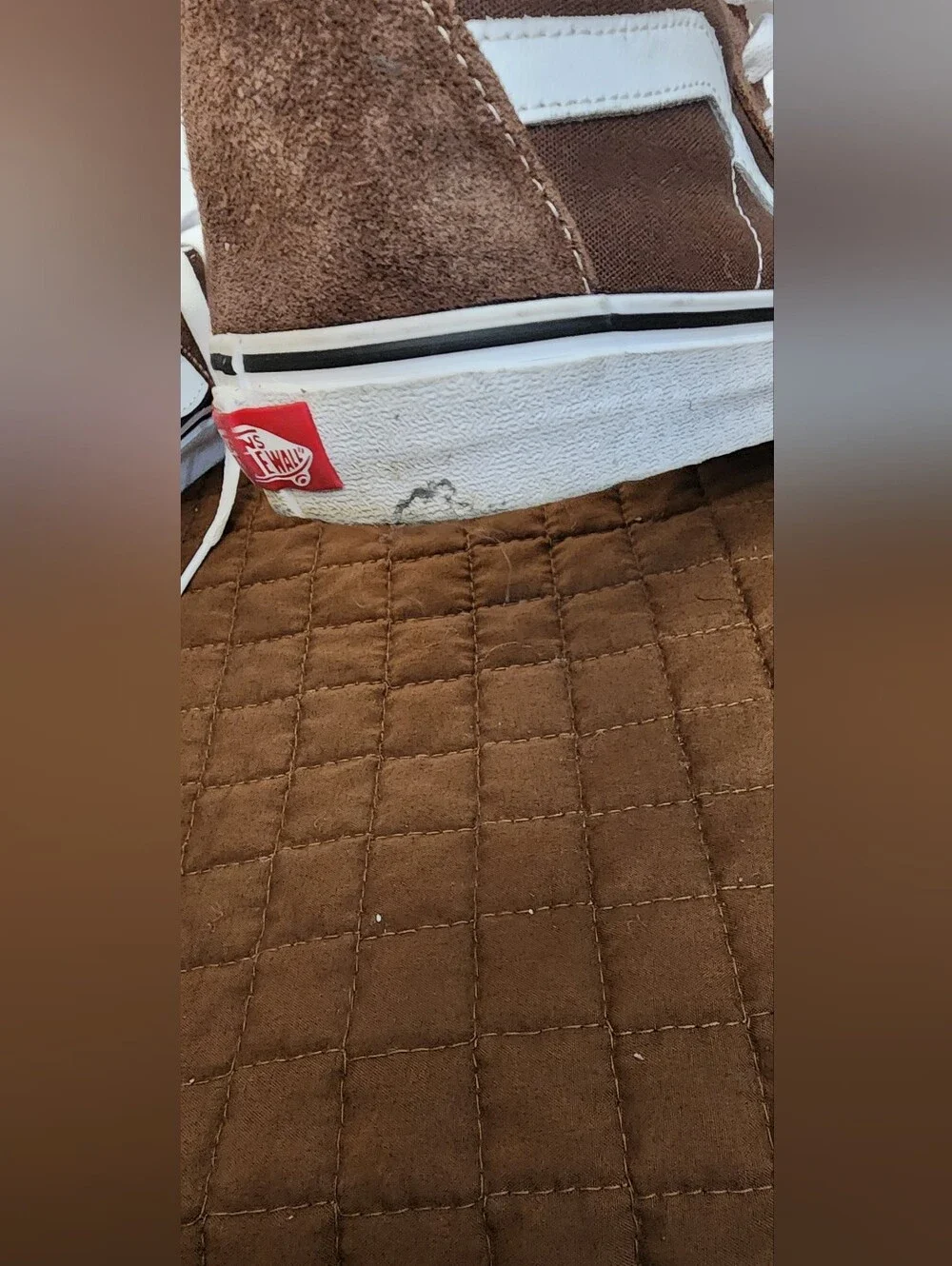 Vans Sk8-Hi Brown Suede Canvas High-Top Sneakers Women 9 Men 7.5 Unisex